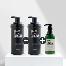 모더블랙 흰머리새치 14일 염색샴푸 500ml, 모더블랙샴푸(500ml) 2개+부스터(250ml) 1개