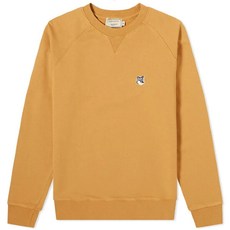 MAISON KITSUNE 메종키츠네 GM00316KM0002 CA 폭스 해드 패치 맨투맨 카멜 남성 TJ