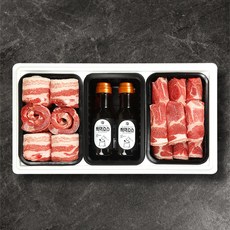 [무배]냉장 한돈 선물세트 삼겹살500g+목살500g+소스 2병, 단품