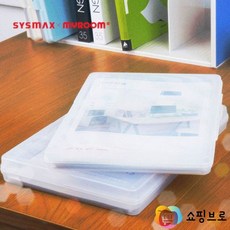 시스맥스 서류보관용 클리어화일 / A4용지 파우치 대학생 파일철 레포트 케이스, 투명-소
