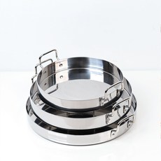 원형 사각 스텐 경질 닭갈비팬 곱창팬 가정용 업소용, 삼중 닭갈비팬 소(300mm)