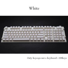 무소음키보드 녹스 무선 키보드 마우스 세트 PBT OEM 108 Schlüssel Pudding Tastenkappen Für Cherry MX Schalter Tastatur, 하얀