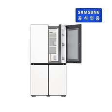 22년 NEW 삼성 비스포크 냉장고 5도어 글라스 RF85B92K1AP, 새틴화이트