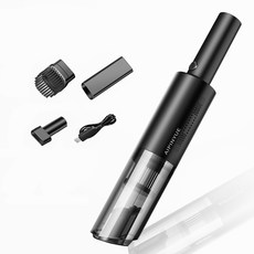 ANKRIC 핸디무선청소기 차량용청소기 미니 휴대용 고출력 소형 가정 용품 강력한 흡입력 진공 청소기, 무선 블랙, SCA801