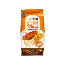 [굽네] 에어파티 크리스피 닭가슴살 핫도그 400g 5개입, 1팩