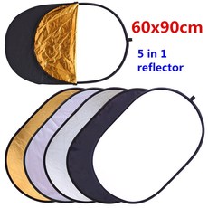 RYH-60x90cm 24 ''x 35 ''5 in 1 멀티 디스크 사진 스튜디오 타원형 접이식 라이트 리플렉터 핸드 헬드 휴대용 포토, CHINA