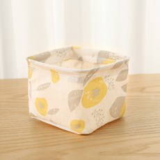 폴딩 박스 수납함 정리함 스토리지 바구니 Foldable 잡화 목화 린넨 인쇄 보관 화장품 상자 다기능 데스크, 01 1