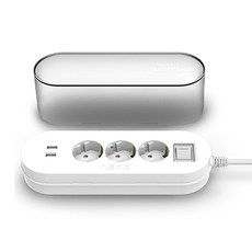 네모탭 네모 플러스 박스 멀티탭 2포트 3구 SY-NA3 USB, 3m, 1개