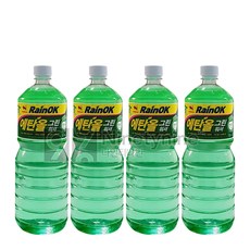 불스원 레인OK 에탄올 그린워셔액, 1.8L, 4개