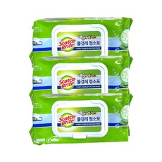 3M 스카치브라이트 물걸레청소포 더블액션 대형 20매*3개, 3개