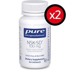Pure Encapsulations NSK SD Nattokinase 나토키나제 나토키나세 100mg 60캡슐 x2팩