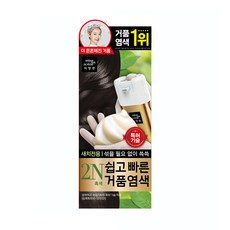 미쟝센 쉽고 빠른 거품 염색 새치전용, 2N 흑색, 1개