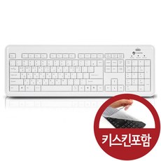 아이락스 KR-6170 키스킨포함 펜타그래프 저소음 유선키보드, 화이트, KR-6170(키스킨포함)