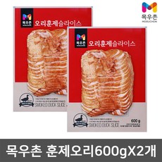 목우촌 훈제 오리 슬라이스 600g x 2개 고기