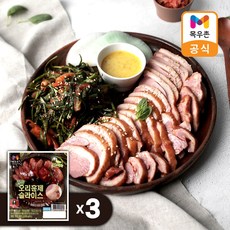 [목우촌]오메가3 오리훈제180g x3팩, 단품