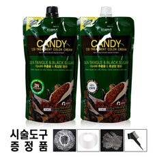 캔디 티에스 트리트먼트 칼라 크림 400g 염색약+시술도구 증정, 3N(어두운 갈색), 1세트