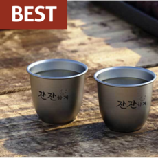 센스있는집들이선물 캠핑 각인 특이한 소주잔 술잔 2P, 단품