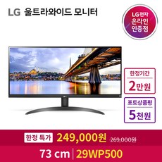 LG전자 73cm WFHD 울트라 와이드 모니터, 29WP500