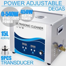 granbo 디지털 초음파 세척기 15l 스테인레스 욕조 540w 전원 조절 degas 히터 산업용 청소 기계 car lab, 전원 조정 0-540w, 에게