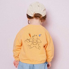 몰리멜리 아동용 베어 밑단밴딩 맨투맨 티셔츠