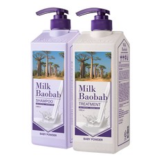 비오클라쎄 밀크바오밥 베이비파우더 샴푸 1000ml + 트리트먼트 1000ml, 1세트