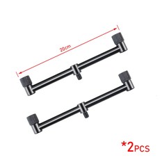 낚시 좌대 로드 낚시대 거치대 2 x hirisi 미니 짧은 검은색 버즈 바 20cm 25cm 30cm 잉어 2봉용 거친 장비, 2x20cm