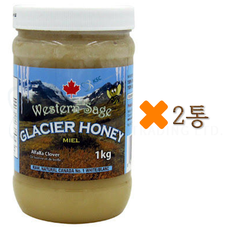 웨스턴세이지 캐나다 석청 빙하 꿀 허니 1kg 정품 캐나다 직배송, 2통