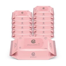 앙블랑 세이프 아기물티슈 인디핑크 휴대리필, 20매, 12팩