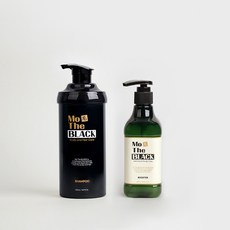 모더블랙 흰머리새치 14일 염색샴푸 500ml, 모더블랙샴푸(500ml) 1개+부스터(250ml) 1개