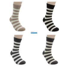 DASAMA 프리미엄 아웃도어 메리노울 스포츠 양말 스트라이프 디자인 남여공용, 블랙(230mm~275mm)