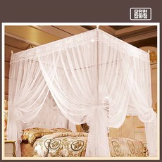 럭셔리풍 사각모기장 로맨틱 인테리어 러블리 공주 모기장, 옵션1. 싱글/더블싱글/더블