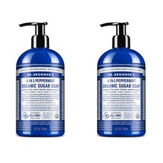 DrBronners 닥터브로너스 페퍼민트 펌프 Organic Sugar Soap 355mL 2개