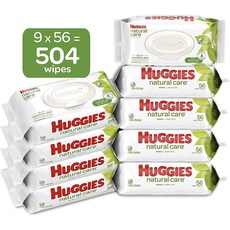 HUGGIES Natural Care 하기스 네츄럴 케어 아기 물티슈 캡형 504개입
