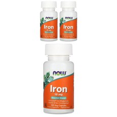 나우푸드 철분 18mg 베지 캡슐, 120개입, 3개