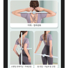 굽은등펴기 숨은키찾기 바른자세 바디라인 필라테스 요가 등스트레칭기구 자세교정 밸런스바, 핑크