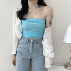 VANANA2 여성 러블리 캔디 비비드 쉬폰 스트랩 나시 탑 3color