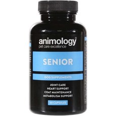 강아지유산균 리얼비티더스 ANIMOLOGY 시니어 개 사료 u2013 팩 60캡슐 공동 관리 소로 포장된 코트, 1, 분명한