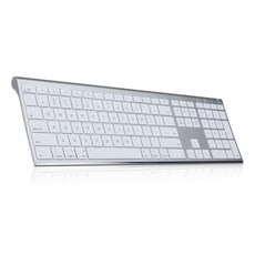 맥컬리 울트라 슬림 RF 무선 알루미늄 키보드, 그레이 + 화이트, RFACEKEY, 일반형
