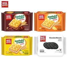 예이니식품 재스 샌드위치 크래커 초콜릿216g 1개+치즈216g 1개+레몬216g 1개+초콜릿비스킷148g 1개 (총4개) 과자쿠키버터초코