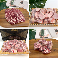 고기총각 명절 선물세트 미국산 LA갈비 찜갈비 한우 사골 꼬리반골 3kg, 01.LA갈비(구이용)선물세트3kg