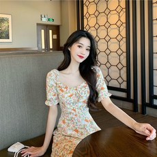 위위브렌 덱스터 빅사이즈 롱 프린팅 원피스