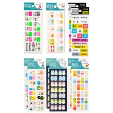 금홍팬시 데코스티커 6종 10p 세트, 랜덤발송, 1세트
