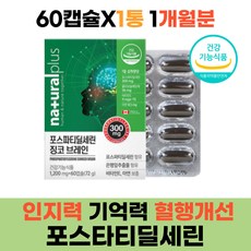 인지력 기억력 혈행 개선 포스파티딜세린 PS 은행잎추출물 60캡슐 1개월분 건강기능식품