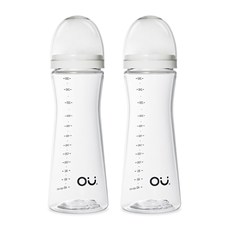 오유위시 PA 젖병 노꼭지 트윈팩 260ml, 웜 화이트