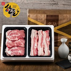 한돈 1등급 돼지선물세트 2호 (삼겹살 1kg+목살 1kg), 1세트
