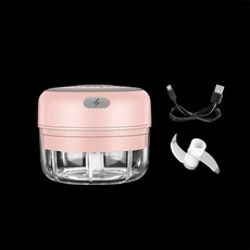무선 전기 masher 마늘 그라인더 미니 크러셔 초퍼 usb 충전 슈레더 mashed 마늘 생강 신선한 고추, 100ml 핑크