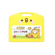 팝콘팬시 몰랑 케이스 삼각 수성 싸인펜, 24색, 7개