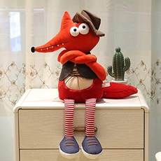 귀엽고 멋진 작은 여우 작은 악어 봉제 장난감 어린이 동반자 장난감 작은 숲 동물 몸 장난감 휴일 선물 생일 선물 (빨강)