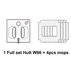 샤오미스마트유리창로봇청소기 창문 유리창닦이 청소기 mijia hutt w66 창 홈 창, 협력사, 에게, 헛 w66 추가 걸레