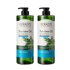 케라시스 티트리 오일 두피쿨링 샴푸, 1L, 2개